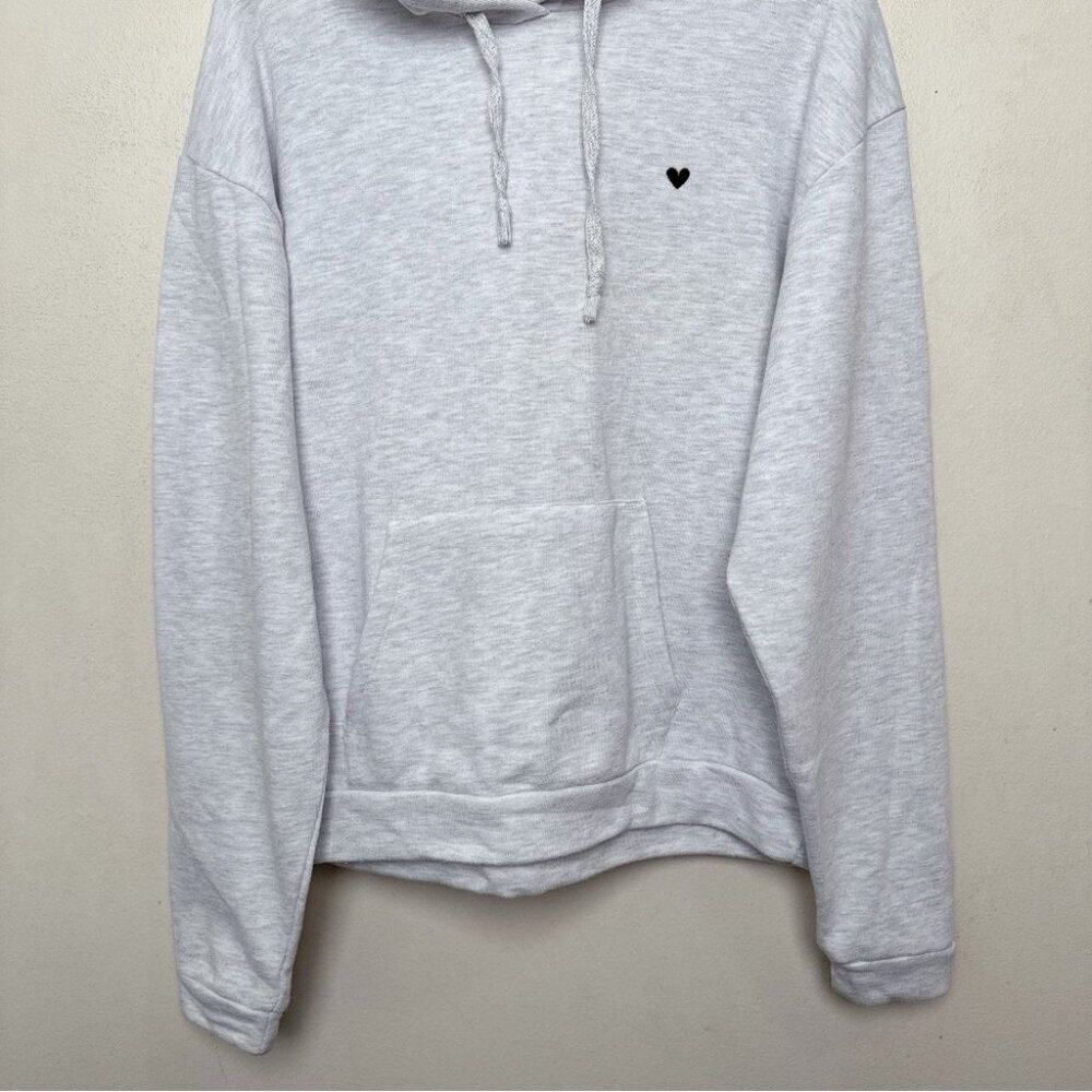 Topshop Womens 10 Embroidered Heart Warm Liner Hoodie - Picture 6 of 16